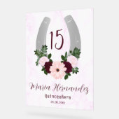 Quinceanera Floral Western Horseshoe (Angle)