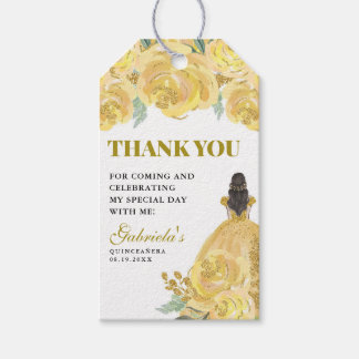 Quinceanera Floral Yellow Gold Mis Quince Anos Cadeaulabel