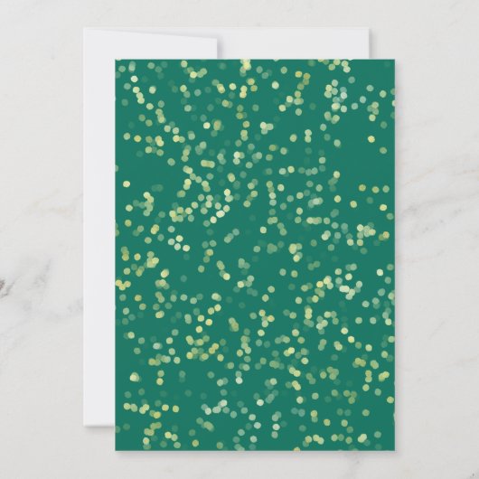 Quinceanera fotouitnodiging Smaragd Groene Bloem Kaart (Achterkant)