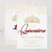 Quinceanera, Glam Parties scintillant Invitations