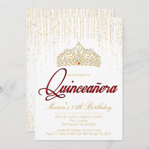 Quinceanera, Glam Parties scintillant Invitations