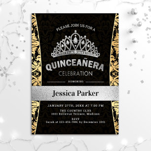Quinceanera Gold Silver Black Kaart