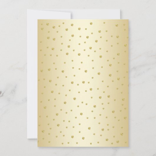 Quinceanera - Gold White roze Kaart (Achterkant)