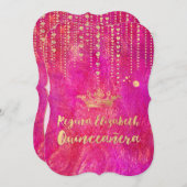 Quinceanera/Hart Snoeren/Prinses/Kroon Kaart (Voorkant / Achterkant)