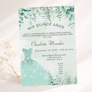 Quinceanera heeft de luxe van de bosfernenkledij b kaart