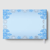 Quinceañera Ice Blue Silver Winter Snowflake (Verso)