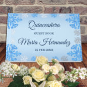 Quinceañera Ice Blue Silver Winter Snowflake