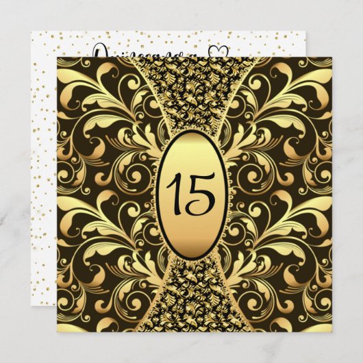 Quinceanera Invitation (Devant / Derrière)