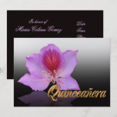 Quinceanera invitation 15e Anniversaire élégant (Devant / Derrière)