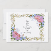 Quinceanera invitation 15e Anniversaire élégant (Dos)