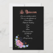 Quinceanera invitation 15e Anniversaire élégant (Dos)