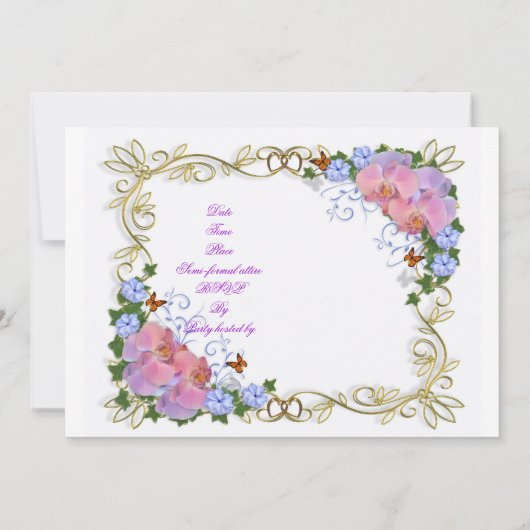 Quinceanera invitation 15e Anniversaire élégant (Dos)