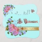 Quinceanera invitation 15e Anniversaire élégant (Devant / Derrière)