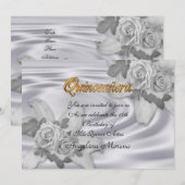 Quinceanera invitation 15e Anniversaire élégant (Devant / Derrière)