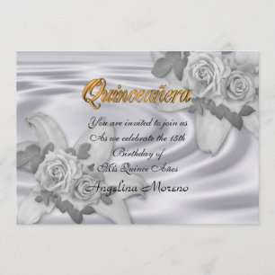Quinceanera invitation 15e Anniversaire élégant