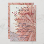 Quinceanera Invitation 15e fête d'anniversaire (Devant / Derrière)
