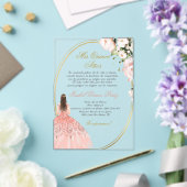 Quinceanera invitation acrylique en espagnol (Insitu (Mariage))