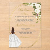 Quinceanera invitation acrylique en espagnol (Recto)