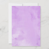 Quinceanera Invitation Argent Purple Floral Gown (Dos)