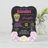 Quinceañera : Invitation au crâne de sucre mort (Debout devant)