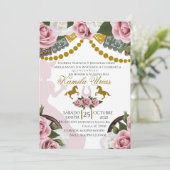 Quinceañera Invitation Charro Kaart (Staand voorkant)