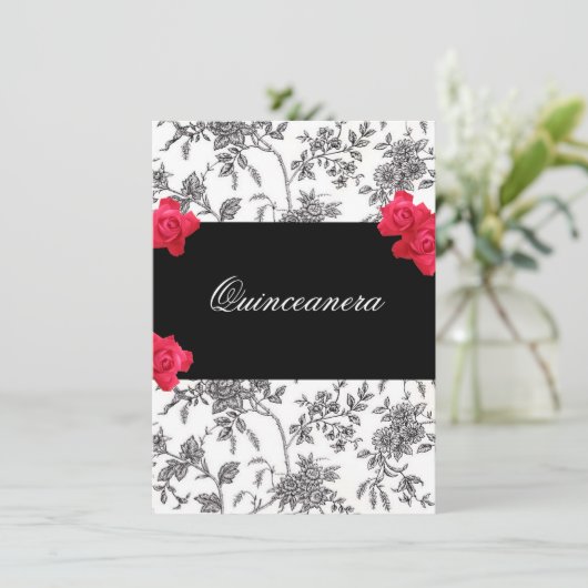 Quinceanera Invitation / Douce Quinze (Debout devant)