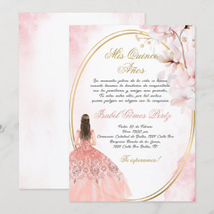 Quinceanera invitation en espagnol