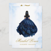Quinceanera invitation en espagnol (Devant / Derrière)