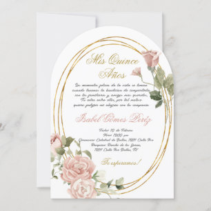 Quinceanera invitation en espagnol
