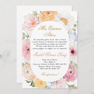 Quinceanera invitation en espagnol