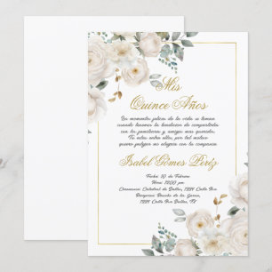 Quinceanera invitation en espagnol