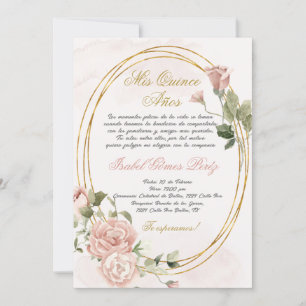Quinceanera invitation en espagnol