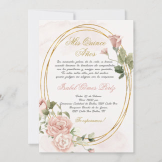Quinceanera invitation en espagnol