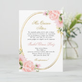 Quinceanera invitation en espagnol (Debout devant)