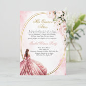 Quinceanera invitation en espagnol (Debout devant)