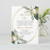 Quinceanera invitation en espagnol (Debout devant)