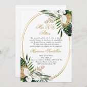 Quinceanera invitation en espagnol (Devant / Derrière)