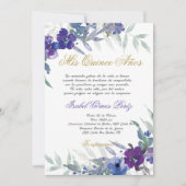 Quinceanera invitation en espagnol (Devant)