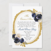 Quinceanera invitation en espagnol (Devant)