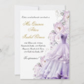 Quinceanera invitation en espagnol con vestido (Devant)