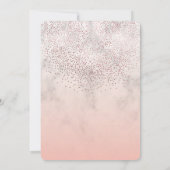 Quinceanera invitation Faux or rose, coing (Dos)