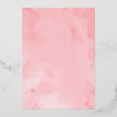 Quinceanera Invitation Floral Hot rose Gown (Verso)