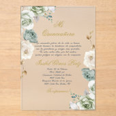 Quinceanera invitation in Spanish (Recto)