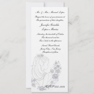 Quinceanera Invitation ou sucré 16 fête d'annivers