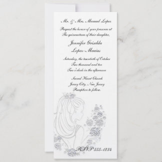 Quinceanera Invitation ou sucré 16 fête d'annivers