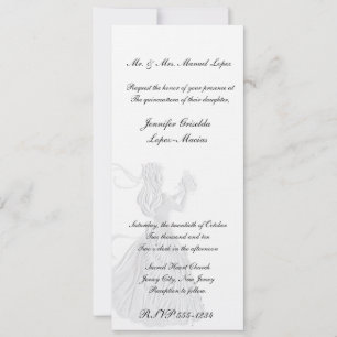 Quinceanera Invitation ou sucré 16 fête d'annivers