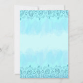 Quinceanera Invitation Parties scintillant turquoi (Dos)