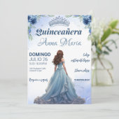 Quinceañera Invitation pour mis quince años (Debout devant)