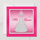 Quinceanera Invitation rose-chaud (Devant)