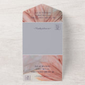 Quinceañera Invitation Tout en Une Rose Élégant (Dehors)